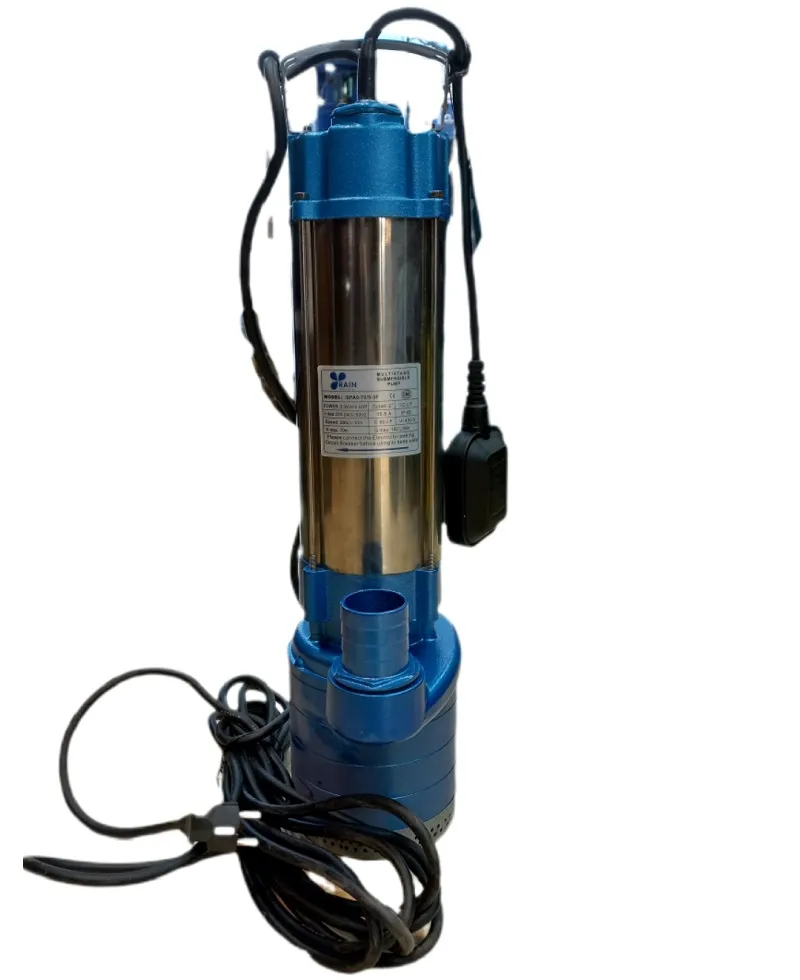 پمپ کفکش 70 متری دو اینچ بدنه استیل راین مدل SPA6-70/5-3F پمپ کفکش 70 متری فلوتر دار دو اینچ راین (استیل)